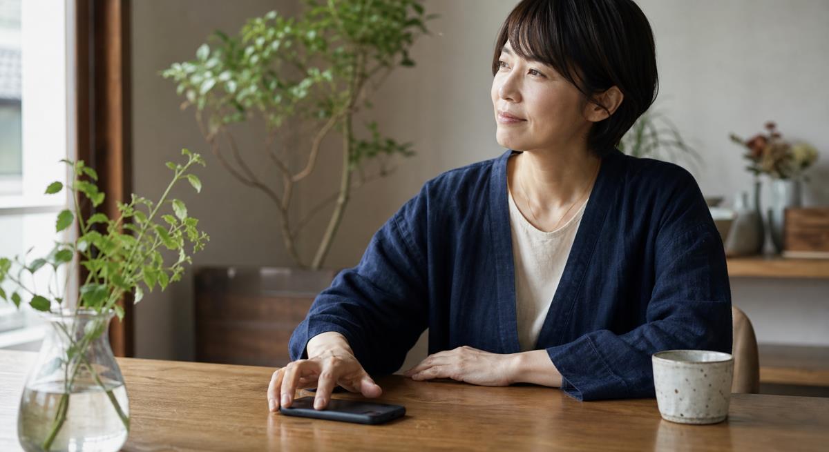 ブロックされていない音信不通について静かに考える30代の日本人女性