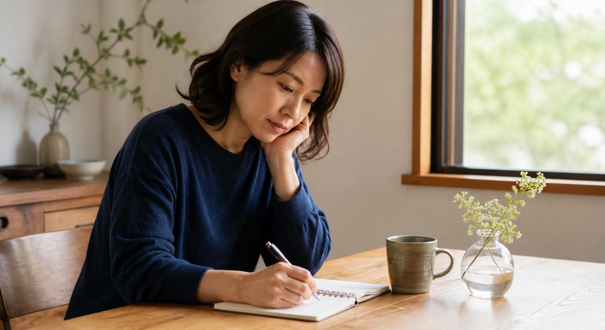 何事もなかったような連絡再開について静かに考える30代の日本人女性