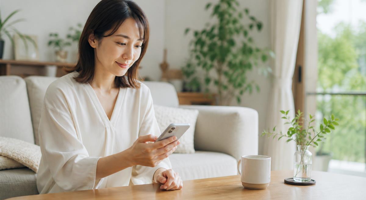 返信を迫らない一通を作る女性