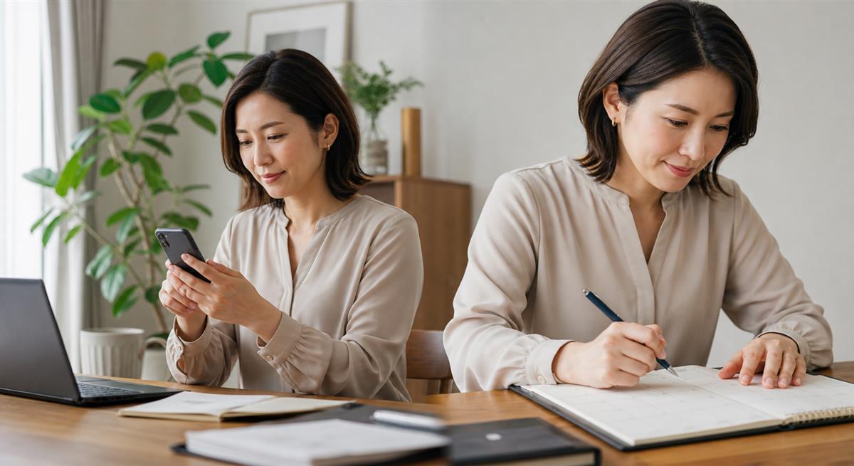 最後の確認と期限を決める女性