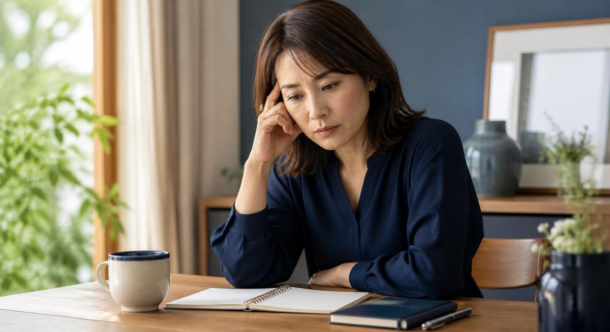 離婚時期を聞くと怒るについて静かに考える30代の日本人女性