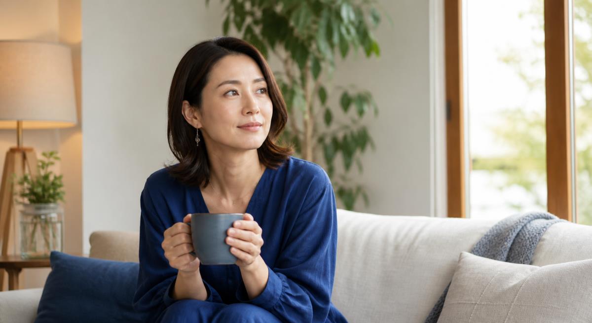 LINEの会話を終わらせたくないように見えるについて静かに考える30代の日本人女性