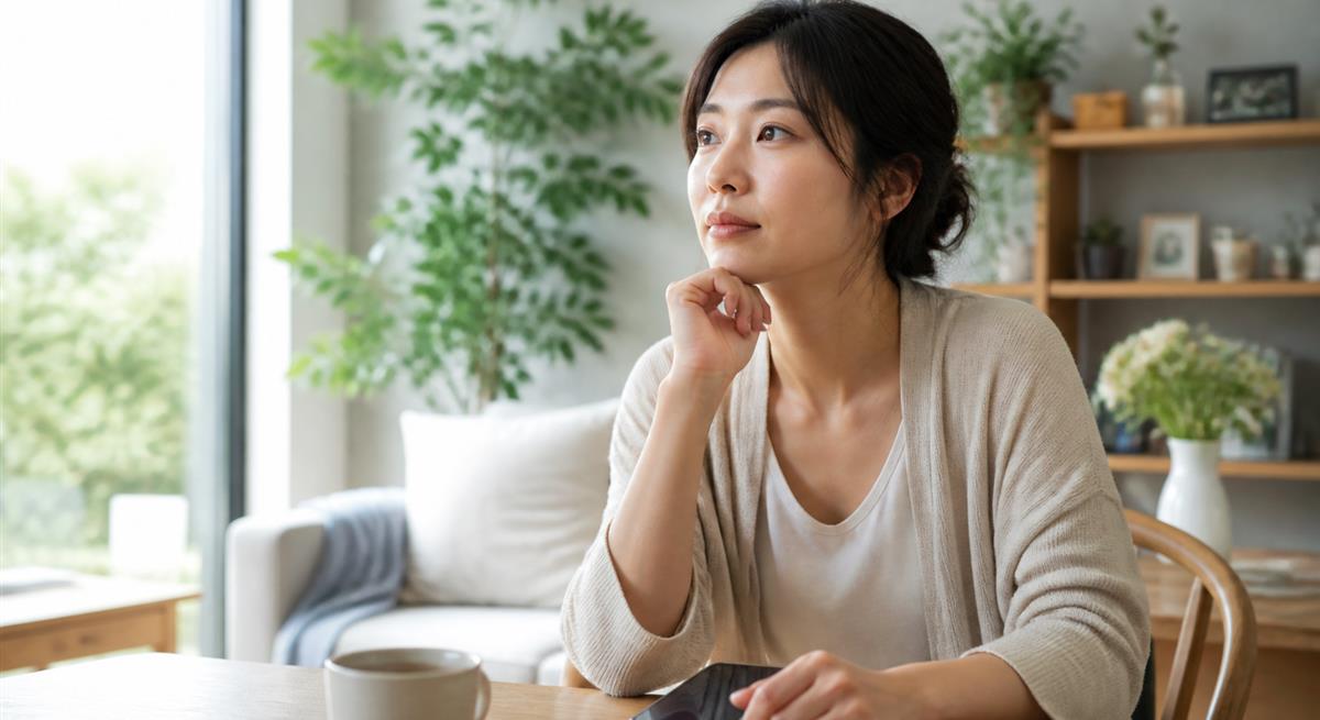 再連絡にすぐ反応せず考える女性