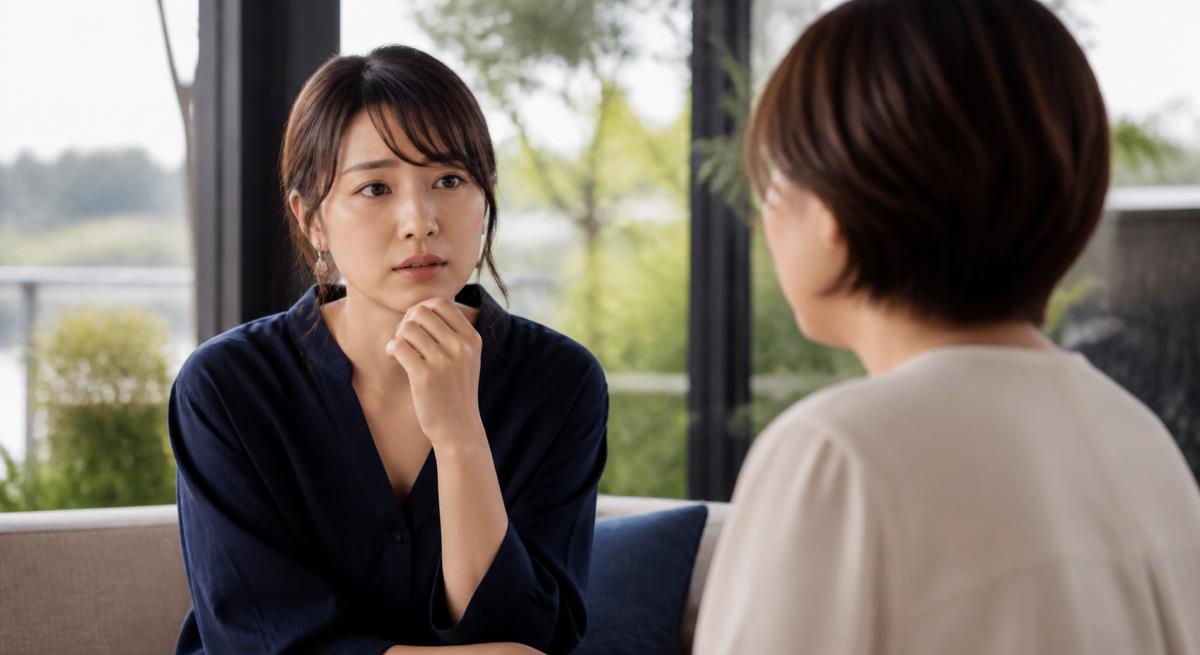 何事もなかったような連絡再開について静かに考える30代の日本人女性