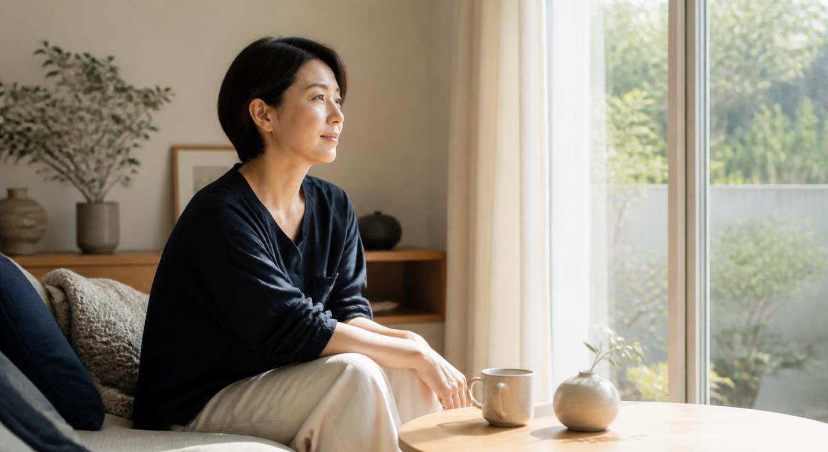 ブロックされていない音信不通について静かに考える30代の日本人女性
