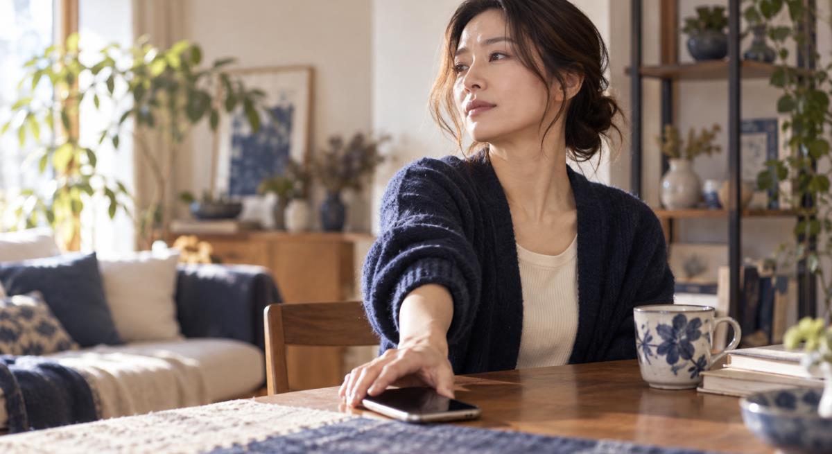 彼女持ち男性が会う約束を先延ばしにするについて静かに考える30代の日本人女性