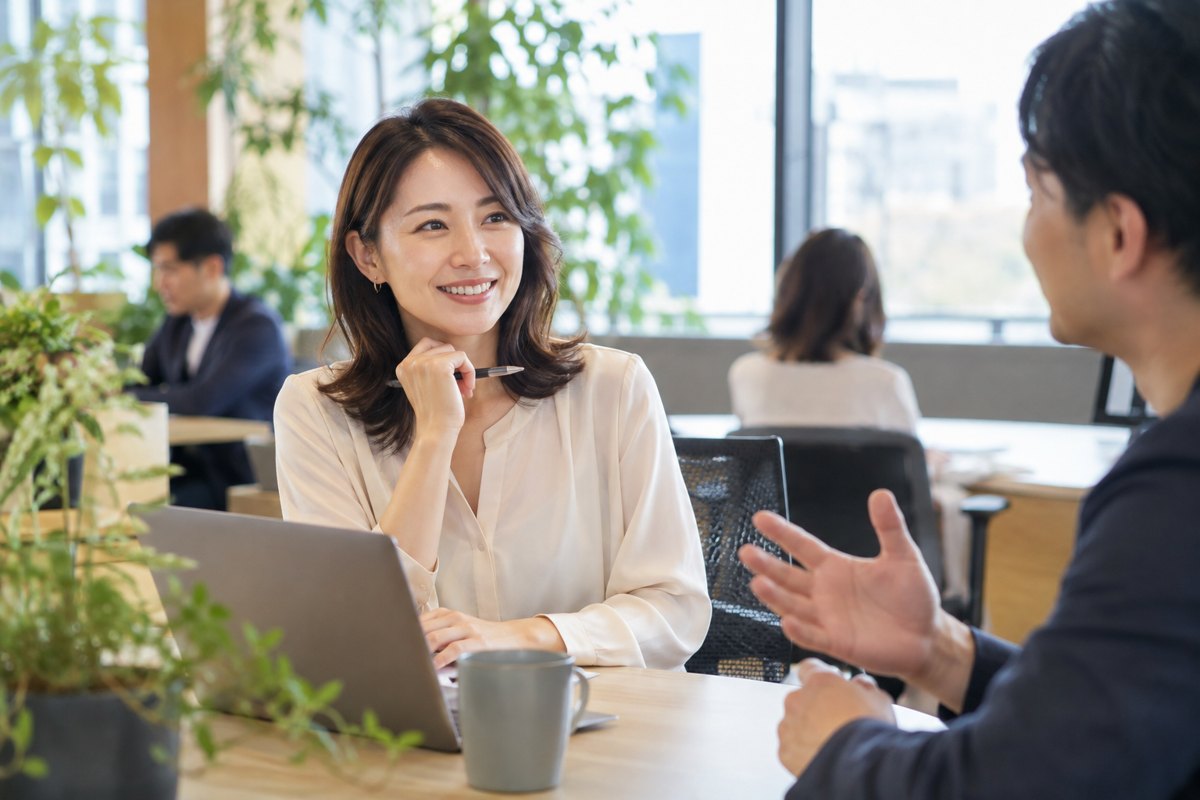 職場で希望する距離を保つ女性