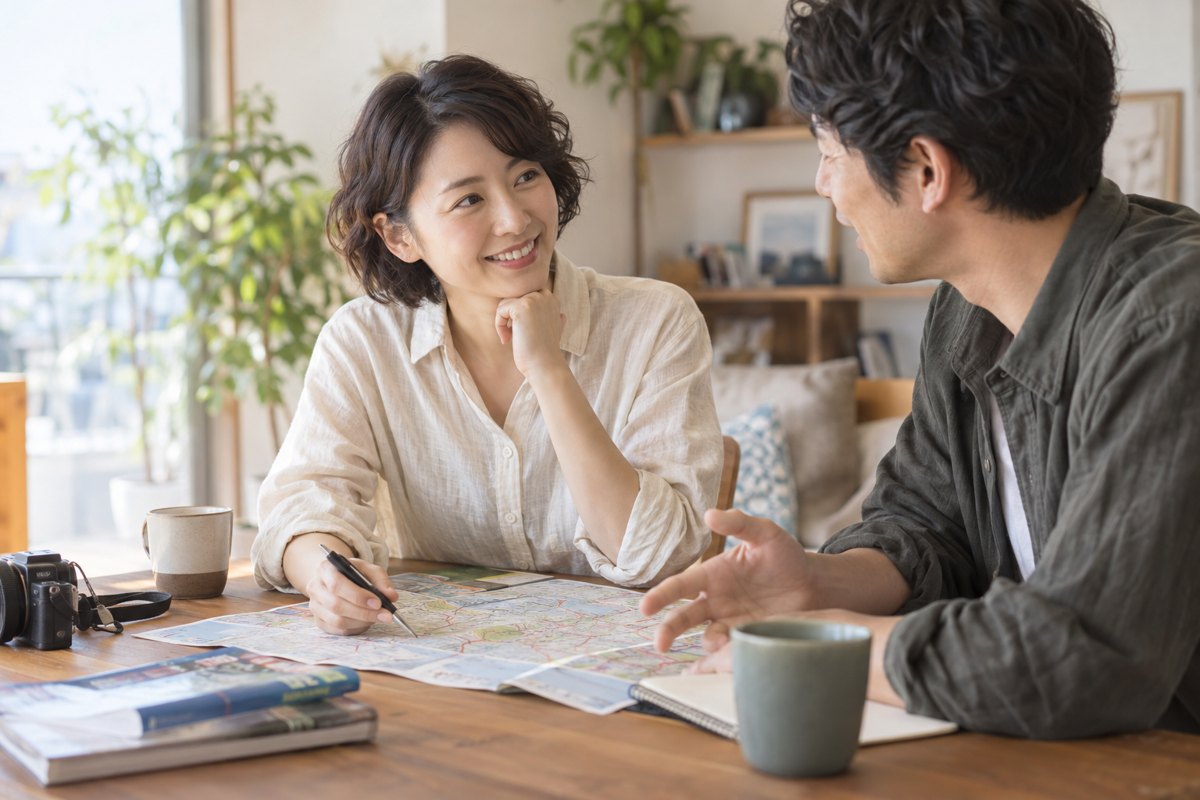 男性と関わり方を話す女性