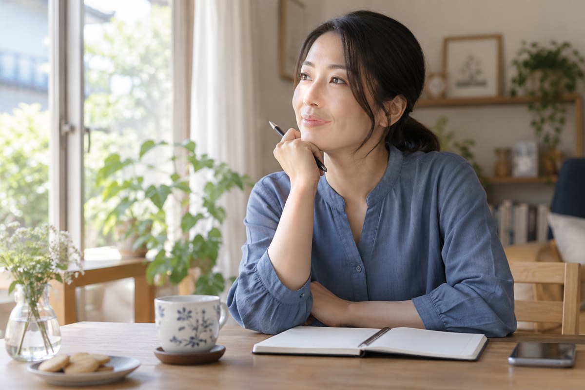 相手の言葉を振り返る女性