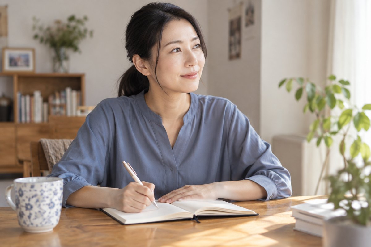 自分の希望を考える女性