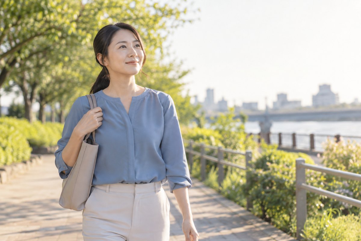 自分の時間を過ごす女性